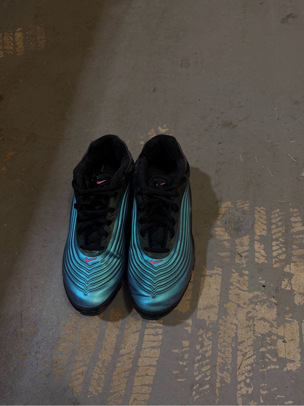 Nike Iridescent Teal Sneakers with Black Trim